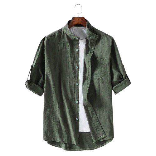 BARONBY Kısa Kollu Keten Gömlek