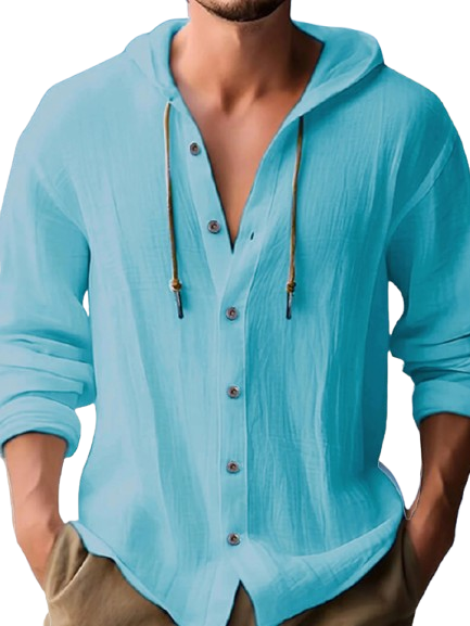 BARONBY Keten Kapuşonlu Gömlek