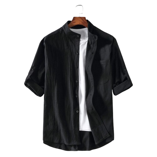 BARONBY Kısa Kollu Keten Gömlek