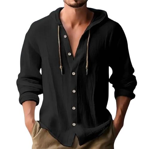 BARONBY Keten Kapuşonlu Gömlek