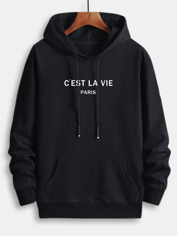 BARONBY Paris Letter Hoodie