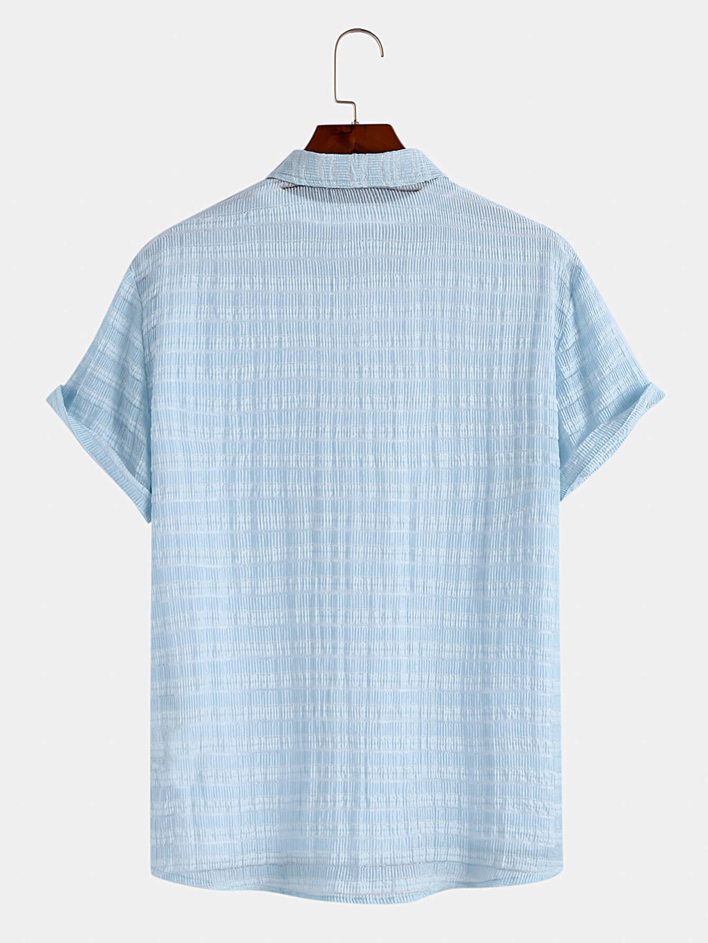 BARONBY Mavi Kısa Kollu Kazak Gömlek