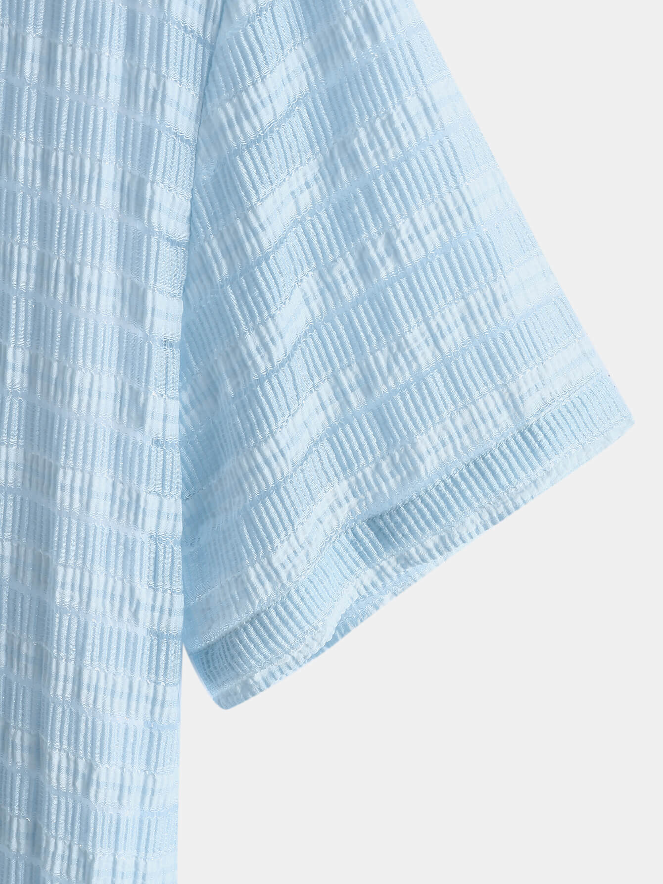 BARONBY Mavi Kısa Kollu Kazak Gömlek