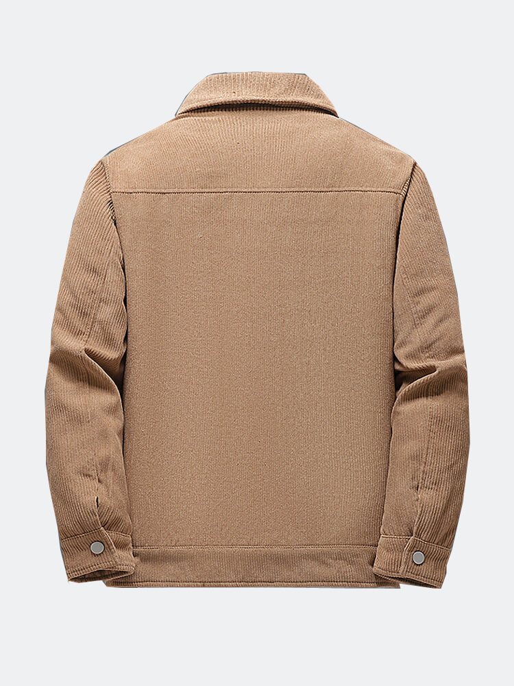 Cord-Sherpa-gefütterter dicker Thermo-Freizeitmantel