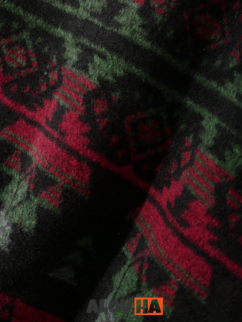 Mens Aztec Flannel Long Sleeve Button Up Overshirt