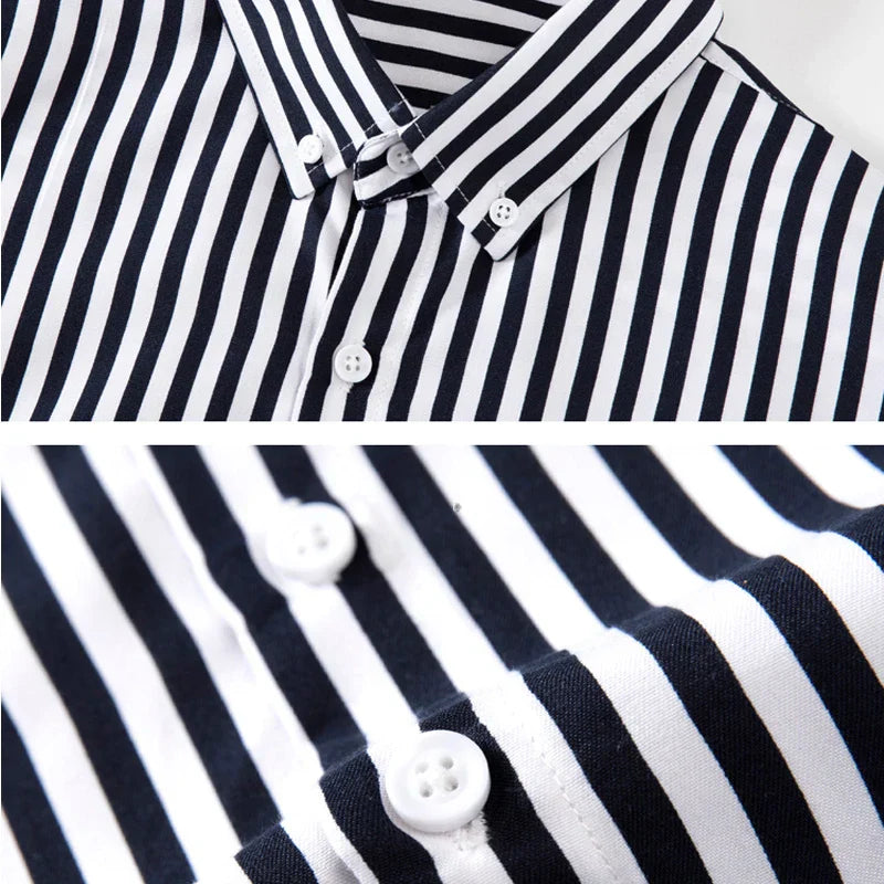 BARONBY Dik Çizgili Pamuk Gömlek