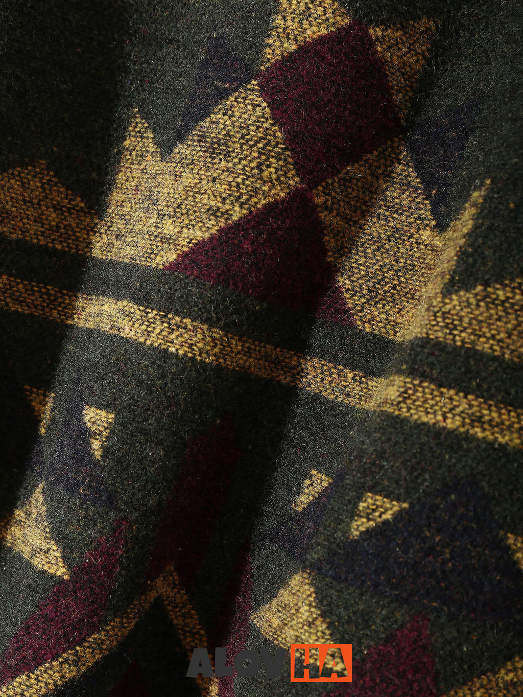 Mens Aztec Flannel Long Sleeve Button Up Overshirt